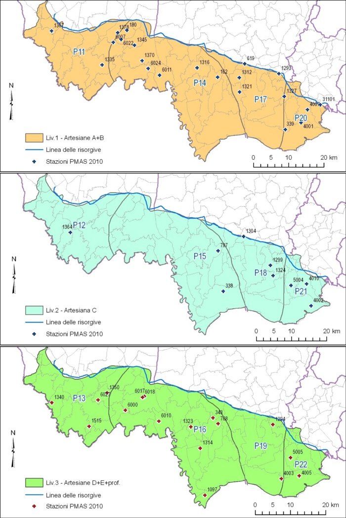 immagine contenuta nella pagina: corpi idrici sotterranei individuati per il periodo 2009-2014