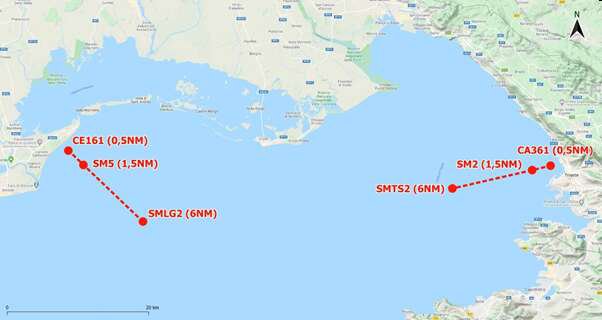 i due transetti di monitoraggio delle microplastic...