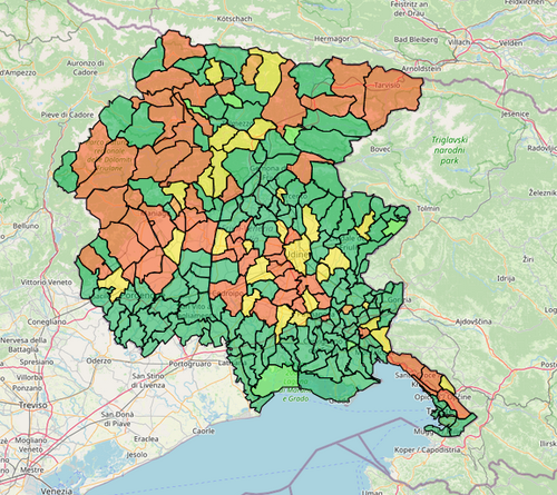 mappa aree prioritarie radon rit