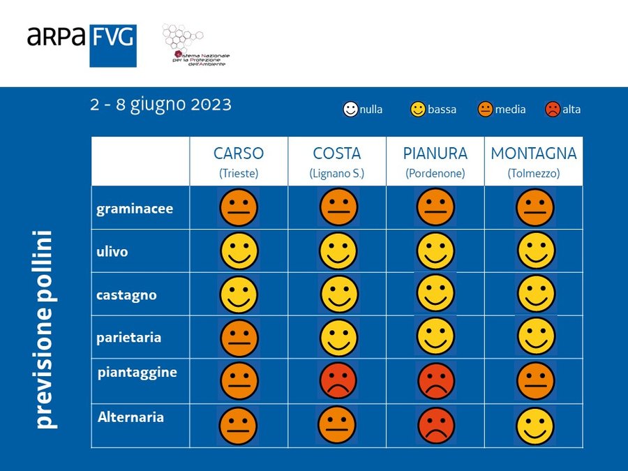 immagine contenuta nella pagina: previsione settimanale pollini