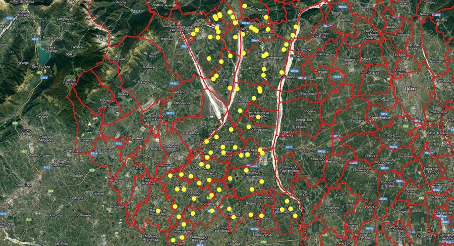 punti di campionamento nella provincia di pordenon...