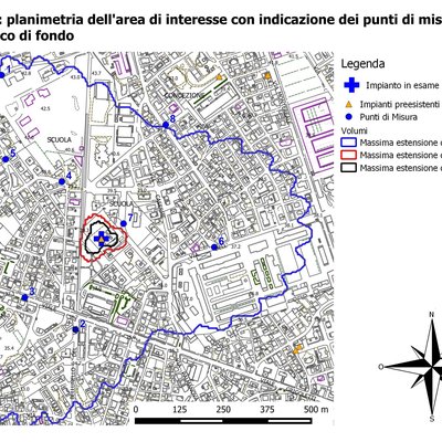 localizzazione dei punti di misura del fondo elett...