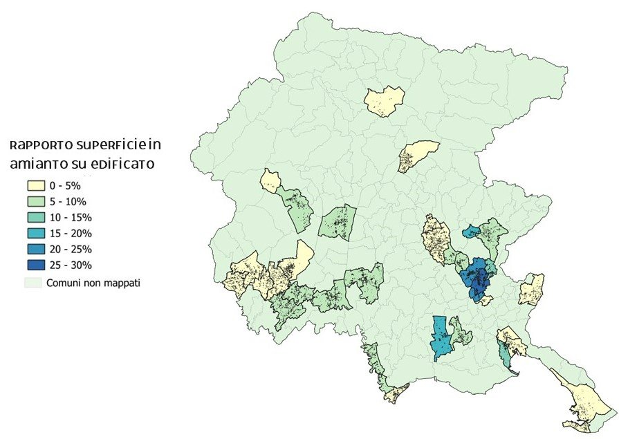 rapporto tra superficie delle coperture in amianto...