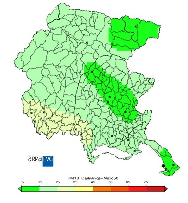 fig. 1 - numero annuale di superamenti giornalieri...