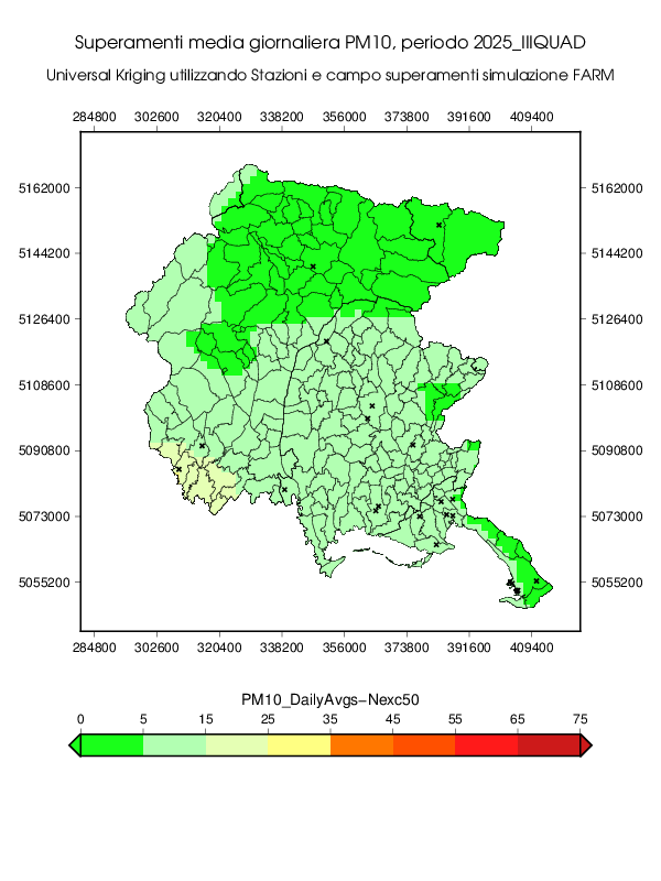 fig. 3 - numero annuale di superamenti giornalieri...
