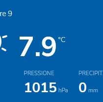 esempio di widget meteo arpa fvg